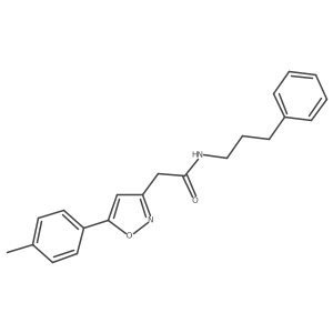 N-(3-phenylpropyl)-2-(5-(p-tolyl)isoxazol-3-yl)acetamide Structure