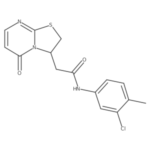 N-(3-chloro-4-methylphenyl)-2-(5-oxo-3,5-dihydro-2H-thiazolo[3,2-a]pyrimidin-3-yl)acetamide结构式