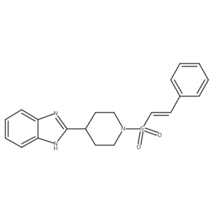 2-[1-(2-phenylethenesulfonyl)piperidin-4-yl]-1H-1,3-benzodiazole结构式