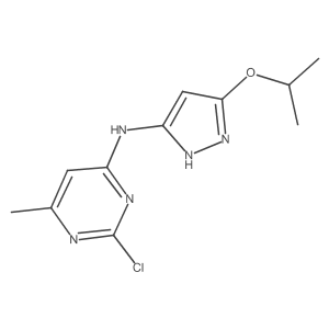 2-Chloro-n-(5-isopropoxy-1h-pyrazol-3-yl)-6-methyl-pyrimidin-4-amine结构式