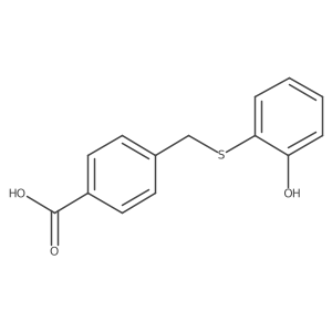 4-(2-Hydroxy-phenylsulfanylmethyl)-benzoic acid结构式