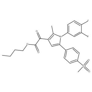 Butyl 2-[1-(3,4-difluorophenyl)-2-methyl-5-(4-methylsulfonylphenyl)pyrrol-3-yl]-2-oxoacetate Structure