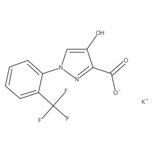 potassium 4-hydroxy-1-[2-(trifluoromethyl)phenyl]-1H-pyrazole-3-carboxylate Structure