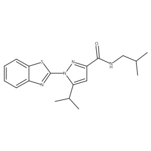 1-(benzo[d]thiazol-2-yl)-N-isobutyl-5-isopropyl-1H-pyrazole-3-carboxamide结构式