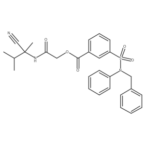 [(1-Cyano-1,2-dimethylpropyl)carbamoyl]methyl 3-[benzyl(phenyl)sulfamoyl]benzoate结构式