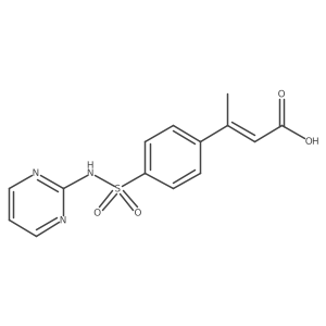 3-[4-[(2-Pyrimidinylamino)sulfonyl]phenyl]-2-butenoic acid Structure
