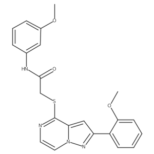 N-(3-methoxyphenyl)-2-{[2-(2-methoxyphenyl)pyrazolo[1,5-a]pyrazin-4-yl]sulfanyl}acetamide结构式