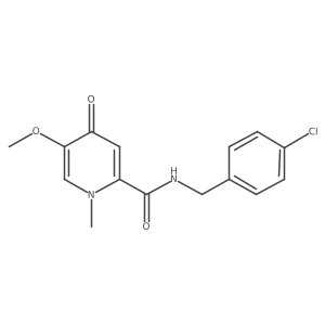 N-(4-chlorobenzyl)-5-methoxy-1-methyl-4-oxo-1,4-dihydropyridine-2-carboxamide结构式