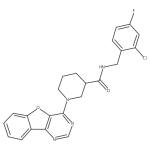 1-([1]benzofuro[3,2-d]pyrimidin-4-yl)-N-(2-chloro-4-fluorobenzyl)piperidine-3-carboxamide Structure