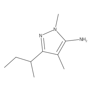 3-(Butan-2-YL)-1,4-dimethyl-1H-pyrazol-5-amine结构式