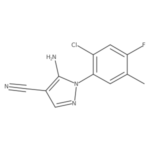 5-Amino-1-(2-chloro-4-fluoro-5-methylphenyl)-1H-pyrazole-4-carbonitrile Structure