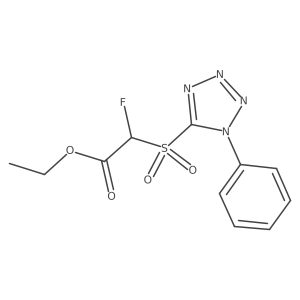 Ethyl 2-Fluoro-2-[(1-phenyl-5-tetrazolyl)sulfonyl]acetate Structure