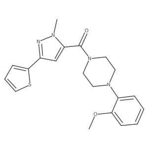 [4-(2-methoxyphenyl)piperazino][1-methyl-3-(2-thienyl)-1H-pyrazol-5-yl]methanone结构式