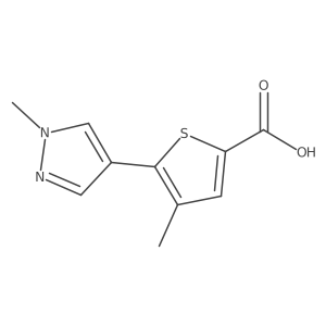4-methyl-5-(1-methyl-1H-pyrazol-4-yl)thiophene-2-carboxylic acid结构式