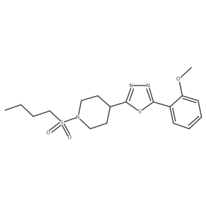 2-(1-(Butylsulfonyl)piperidin-4-yl)-5-(2-methoxyphenyl)-1,3,4-thiadiazole Structure