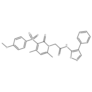2-(3-((4-methoxyphenyl)sulfonyl)-4,6-dimethyl-2-oxopyridin-1(2H)-yl)-N-(4-phenylisoxazol-5-yl)acetamide结构式