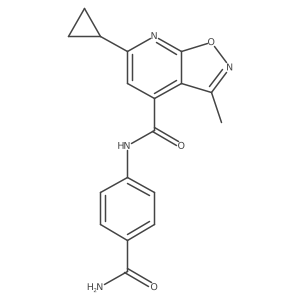 N-(4-carbamoylphenyl)-6-cyclopropyl-3-methyl[1,2]oxazolo[5,4-b]pyridine-4-carboxamide Structure