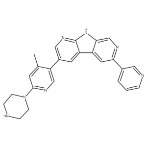 3-[4-Methyl-6-(1-piperazinyl)-3-pyridinyl]-6-(3-pyridinyl)-9H-pyrrolo[2,3-b:5,4-ca(2)]dipyridine Structure