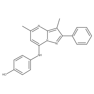 4-({3,5-Dimethyl-2-phenylpyrazolo[1,5-a]pyrimidin-7-yl}amino)phenol Structure