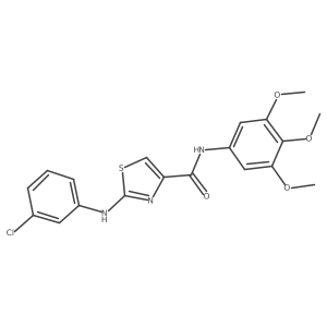 2-((3-chlorophenyl)amino)-N-(3,4,5-trimethoxyphenyl)thiazole-4-carboxamide结构式