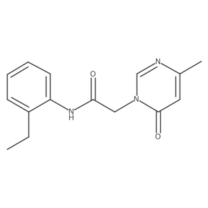 N-(2-ethylphenyl)-2-(4-methyl-6-oxopyrimidin-1(6H)-yl)acetamide结构式