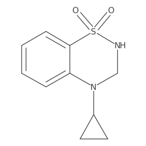 4-Cyclopropyl-3,4-dihydro-2H-benzo[e][1,2,4]thiadiazine 1,1-dioxide结构式