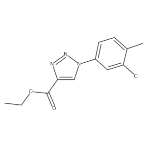 ethyl 1-(3-chloro-4-methylphenyl)-1H-1,2,3-triazole-4-carboxylate结构式