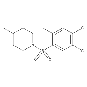1-(4,5-Dichloro-2-methylbenzenesulfonyl)-4-methylpiperidine结构式