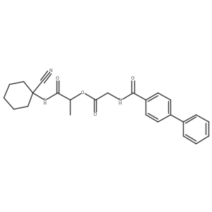1-[(1-Cyanocyclohexyl)carbamoyl]ethyl 2-({[1,1'-biphenyl]-4-yl}formamido)acetate结构式