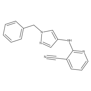 2-((1-Benzyl-1h-pyrazol-4-yl)amino)nicotinonitrile结构式