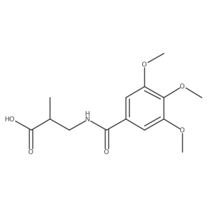 2-Methyl-3-[(3,4,5-trimethoxybenzoyl)amino]propanoic acid结构式