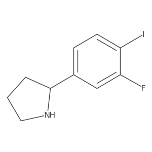 (R)-2-(3-Fluoro-4-iodophenyl)pyrrolidine结构式