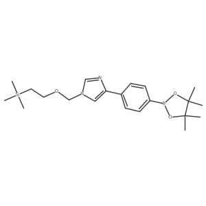 trimethyl-[2-[[4-[4-(4,4,5,5-tetramethyl-1,3,2-dioxaborolan-2-yl)phenyl]imidazol-1-yl]methoxy]ethyl]silane结构式