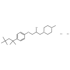 1-(4-Methylpiperazin-1-YL)-3-[4-(2,4,4-trimethylpentan-2-YL)phenoxy]propan-2-OL dihydrochloride Structure