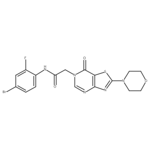 N-(4-bromo-2-fluorophenyl)-2-(2-morpholino-7-oxothiazolo[4,5-d]pyrimidin-6(7H)-yl)acetamide Structure
