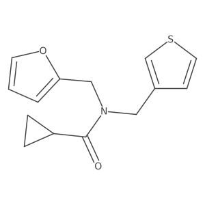 N-(furan-2-ylmethyl)-N-(thiophen-3-ylmethyl)cyclopropanecarboxamide结构式