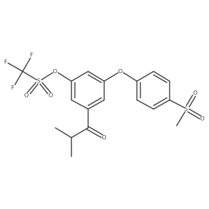 3-(2-Methyl-1-oxopropyl)-5-[4-(methylsulfonyl)phenoxy]phenyl 1,1,1-trifluoromethanesulfonate Structure