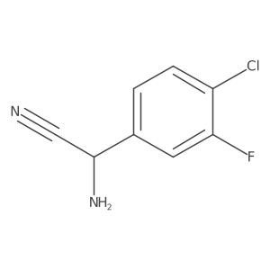 2-Amino-2-(4-chloro-3-fluorophenyl)acetonitrile Structure