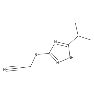 2-((5-Isopropyl-4h-1,2,4-triazol-3-yl)thio)acetonitrile结构式