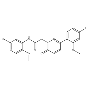 N-(5-chloro-2-methoxyphenyl)-2-[3-(4-fluoro-2-methoxyphenyl)-6-oxopyridazin-1(6H)-yl]acetamide结构式