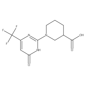 1-(6-Oxo-4-(trifluoromethyl)-1,6-dihydropyrimidin-2-yl)piperidine-3-carboxylic acid结构式