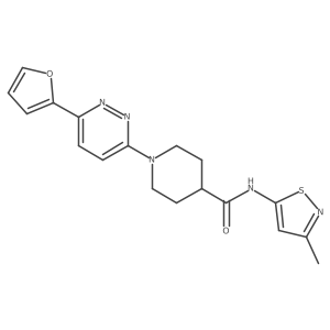 1-(6-(furan-2-yl)pyridazin-3-yl)-N-(3-methylisothiazol-5-yl)piperidine-4-carboxamide结构式