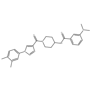 3-(dimethylamino)-N-(1-(1-(3,4-dimethylphenyl)-1H-1,2,3-triazole-4-carbonyl)piperidin-4-yl)benzamide Structure