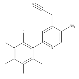 5-Amino-2-(perfluorophenyl)pyridine-4-acetonitrile Structure