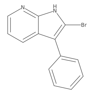 2-bromo-3-phenyl-1H-pyrrolo[2,3-b]pyridine结构式