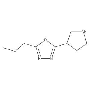 2-Propyl-5-pyrrolidin-3-yl-1,3,4-oxadiazole Structure