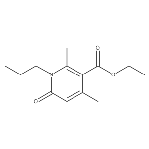 2,4-Dimethyl-6-oxo-1-propyl-1,6-dihydro-pyridine-3-carboxylic acid ethyl ester Structure