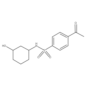 4-acetyl-N-(3-hydroxycyclohexyl)benzenesulfonamide Structure