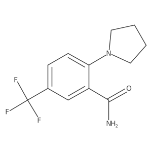 2-(Pyrrolidin-1-yl)-5-(trifluoromethyl)benzamide Structure