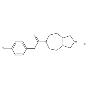 1-(2,3,3a,4,5,7,8,8a-octahydro-1H-pyrrolo[3,4-d]azepin-6-yl)-2-(4-chlorophenyl)ethanone;hydrochloride Structure